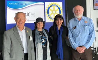 Photo (from left): Harold Bush (Rotary Club of Broadbeach), Leeanne Butcher, Andrea Simmons, Adrian Crowe.